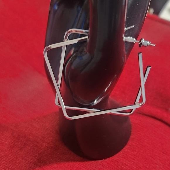 NWOT Hoop Earrings - Square - Picture 3 of 3